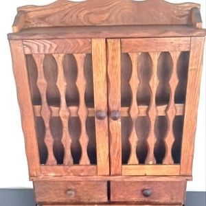 Wooden vintage spice rack